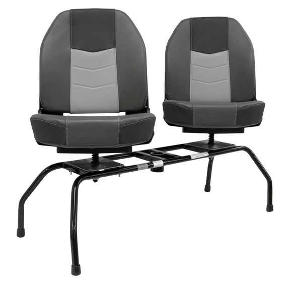 8WD1280-KP Dual Seat Stand with Kingpin style 3/4" Pin Brackets, Includes Two 7" Seat Mounts, Fits Most Boat Seats image number 5