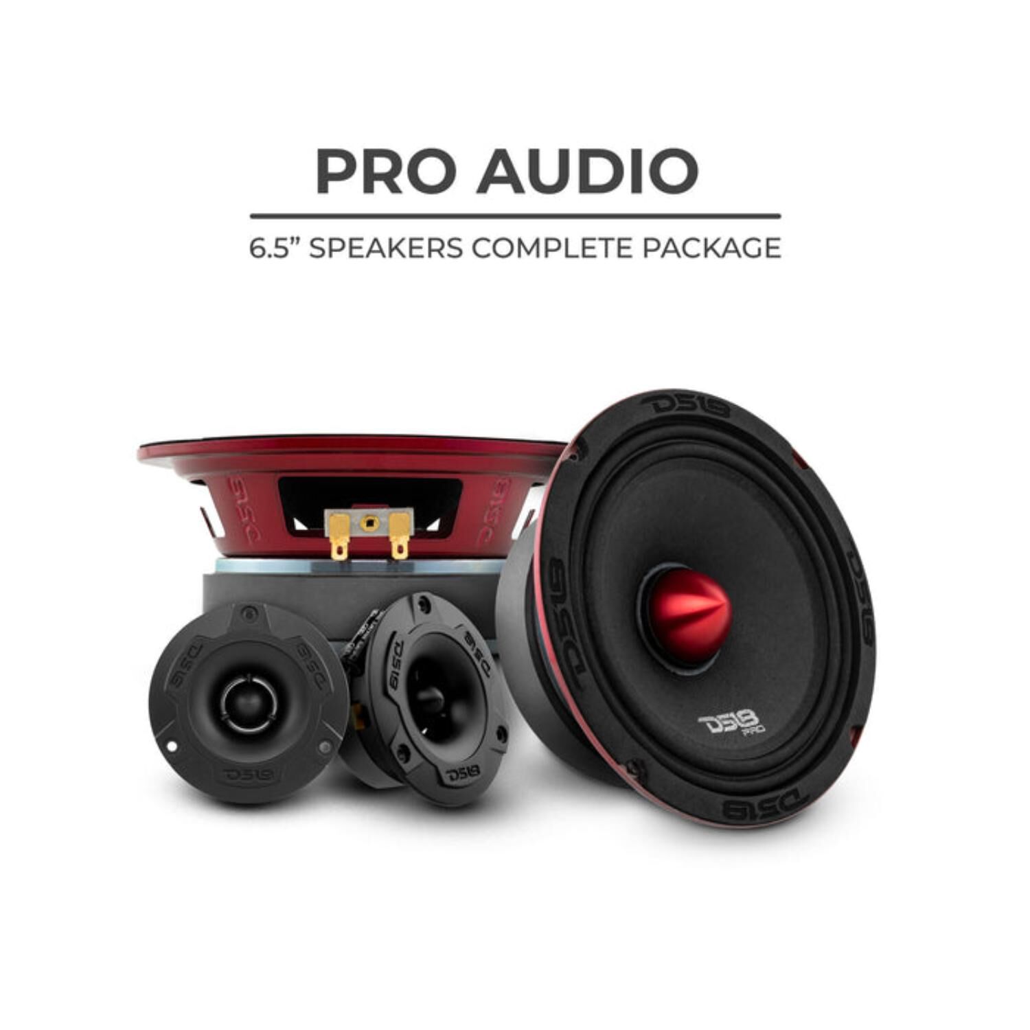 DS18 2 X PRO-X6.4B + Pair Of PRO-TWX1/BK Speaker Package