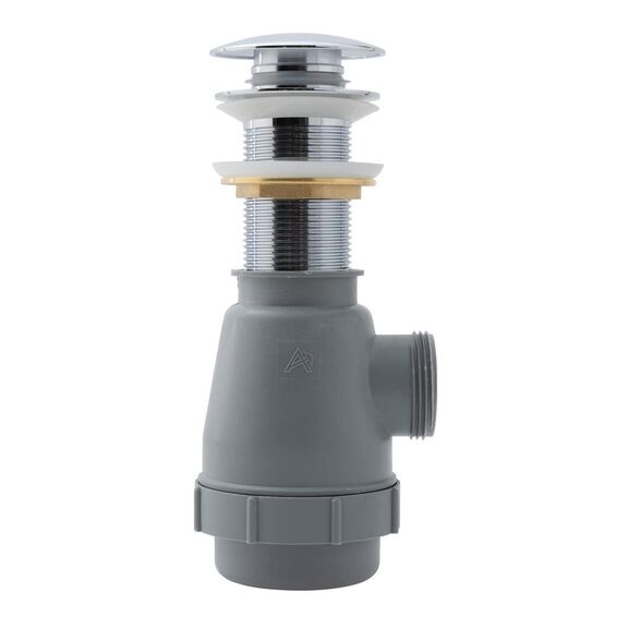 1-3/4" Drain, Touch Trap Sink Drain with Cover no Overflow, 1-1/4"-M Thread Chrome image number 1