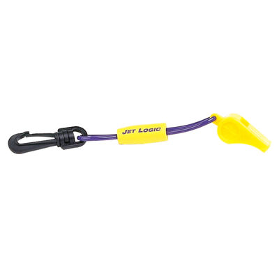 Safety Whistle on Floating Lanyard, Yellow/Purple