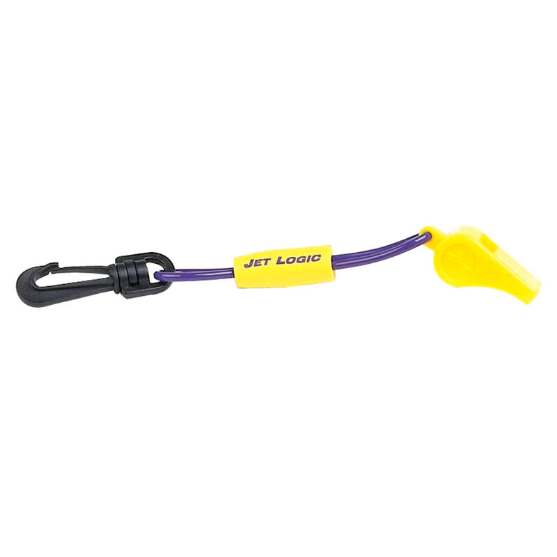 Safety Whistle on Floating Lanyard, Yellow/Purple image number null