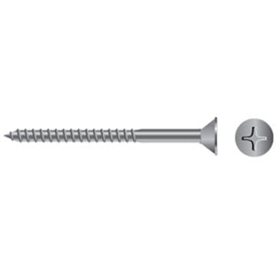 Stainless Steel Phillips Flat-Head Wood Screws