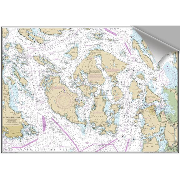 San Juan Islands Decorative Nautical Chart image number 0
