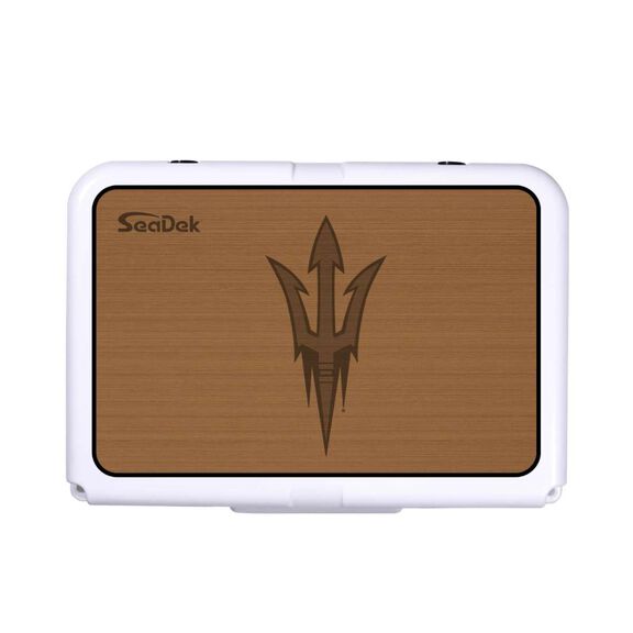 SeaDek Cooler Pad - Collegiate Collection - Fits RTIC 20 - Mocha / Black, Arizona State University image number 0