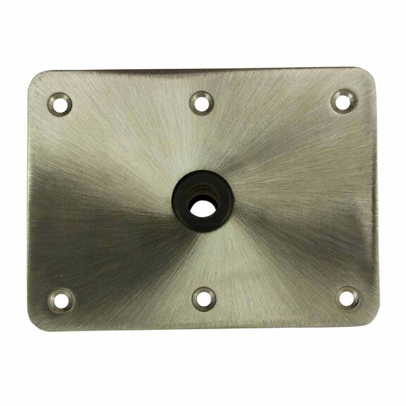 6" X 8" Threaded Square Base Satin Finish image number 1