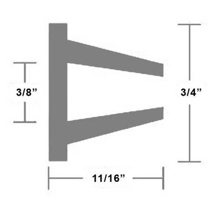 Rigid Vinyl Insert - 3/4" H x 11/16" W