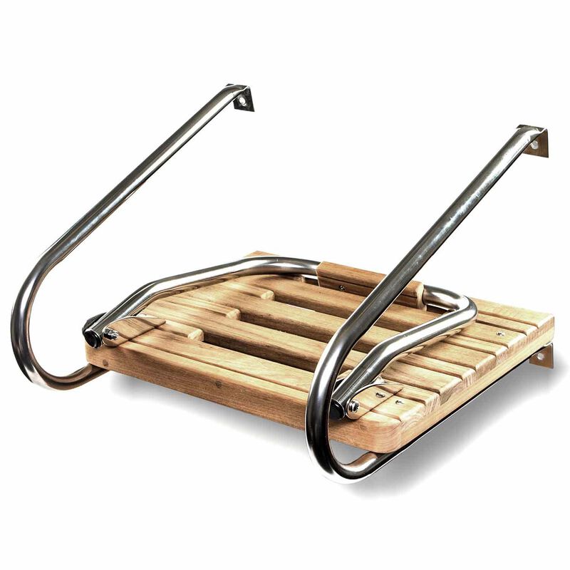 WHITECAP Teak Swim Platform with Step, Inboard/Outboard West Marine