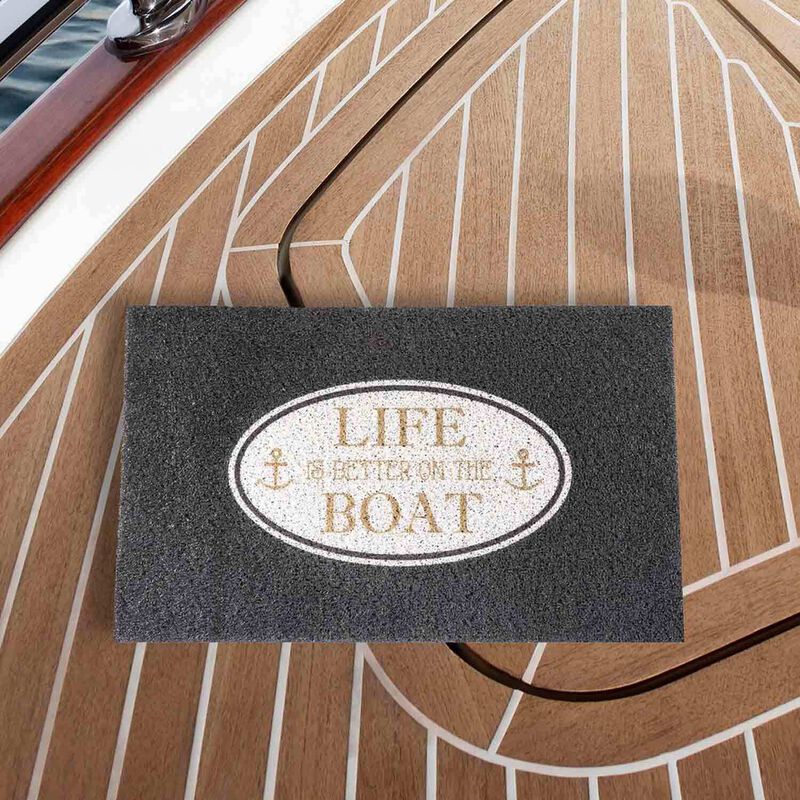 18" x 30" PVC Spray Print Boarding Mat, Life is Better on the Boat image number 1