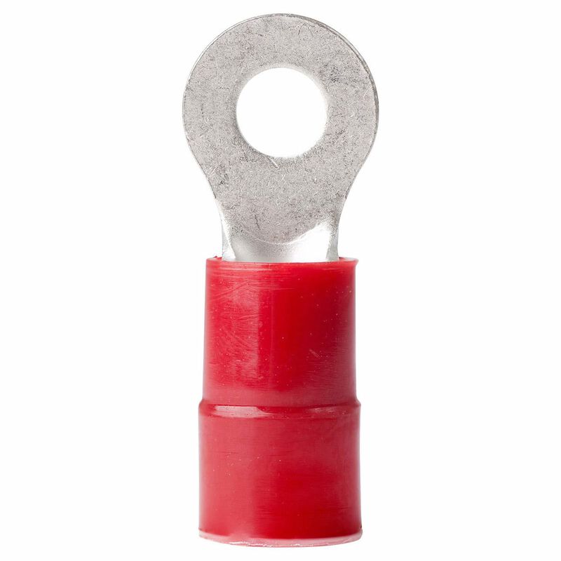 8 AWG Nylon Ring Terminals, 5/16", Red, 2-Pack image number 0