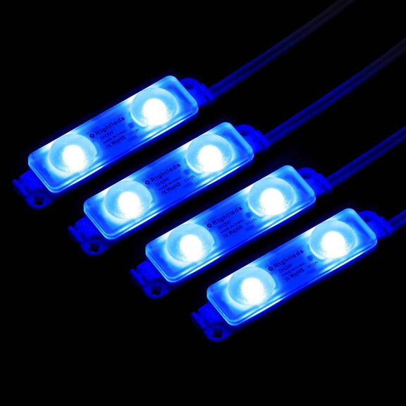 Two LED Module Light, Dual Mount, Blue, 4-Pack image number 1