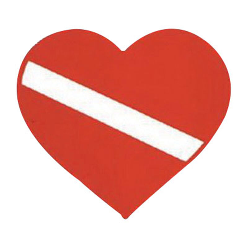 Heart Dive Flag Sticker image number 0