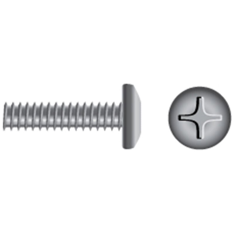 Fasco Fastener M6 X 10mm Stainless Steel Phillips Pan-Head Metric Machine Screws, 50-Pack | For Boats | by West Marine