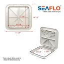 SEAFLO 14.76" x 14.57" Black Rectangular Deck Access Hatch image number 3