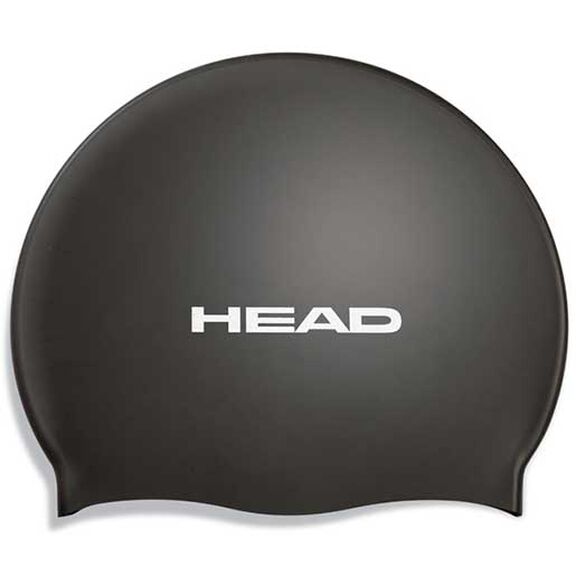 Silicone Flat Swim Cap, Black image number 0