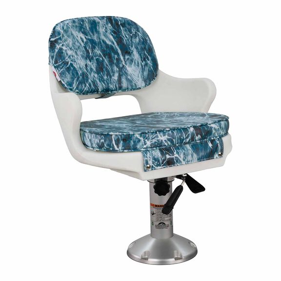 Yachtsman Pedestal Seat Package, with Mossy Oak&reg; Elements Agua&reg; Spindrift&trade; Printed Cushions image number 0