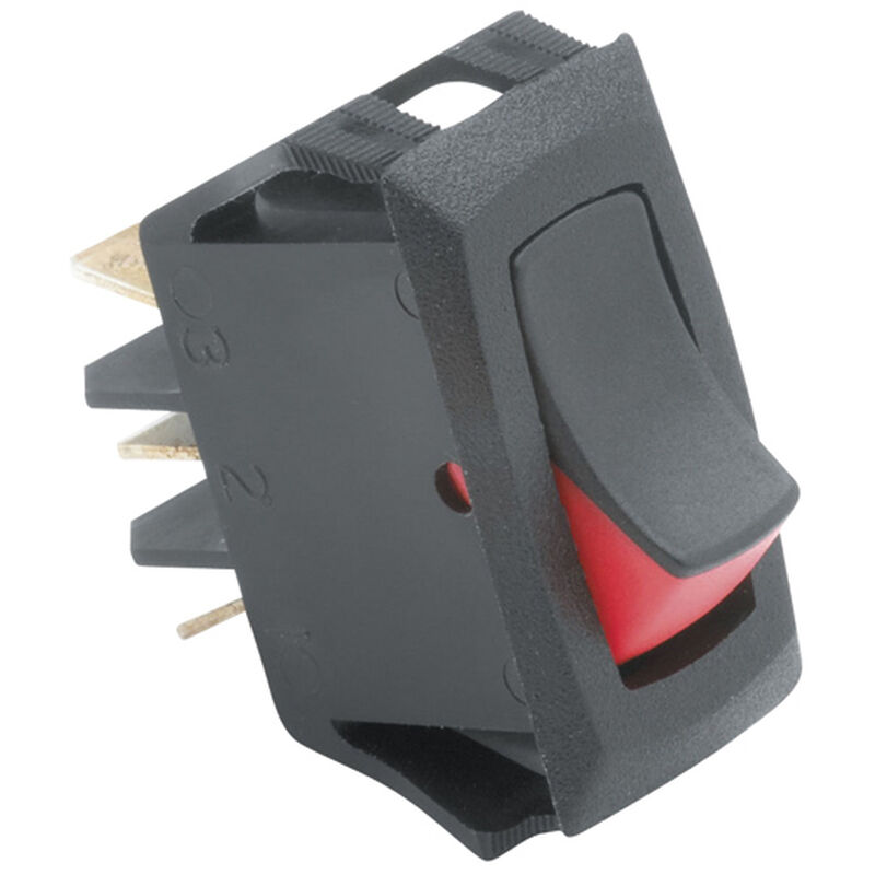 Curved Two-Color Rocker Actuator Switch image number 0