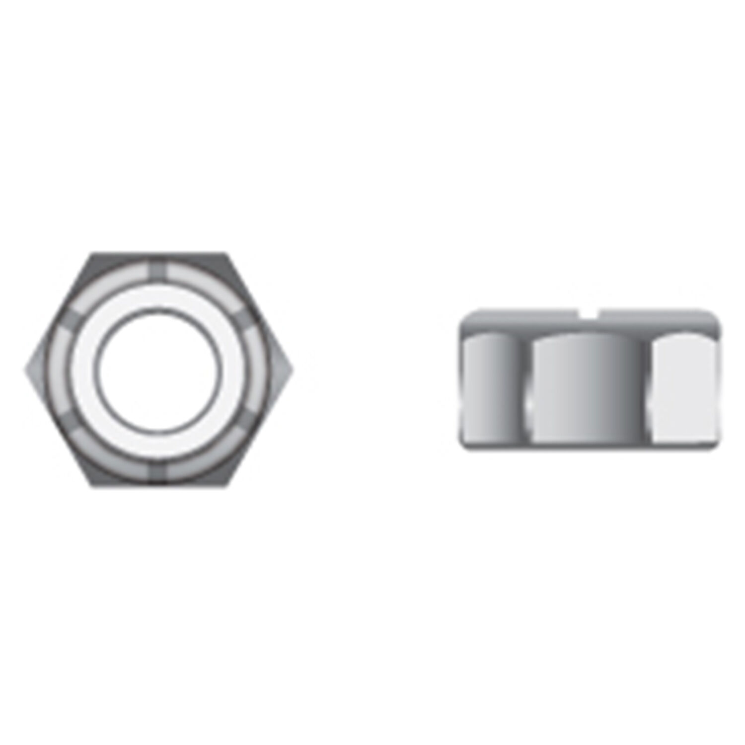 1/4-20 316 Stainless Steel Nylon Insert Locknuts, 100-Pack