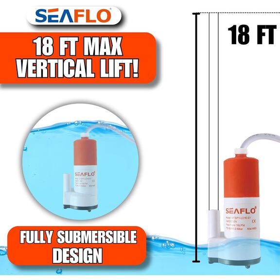 SEAFLO 12V 4 GPM Stainless Steel Submersible Pump image number 4