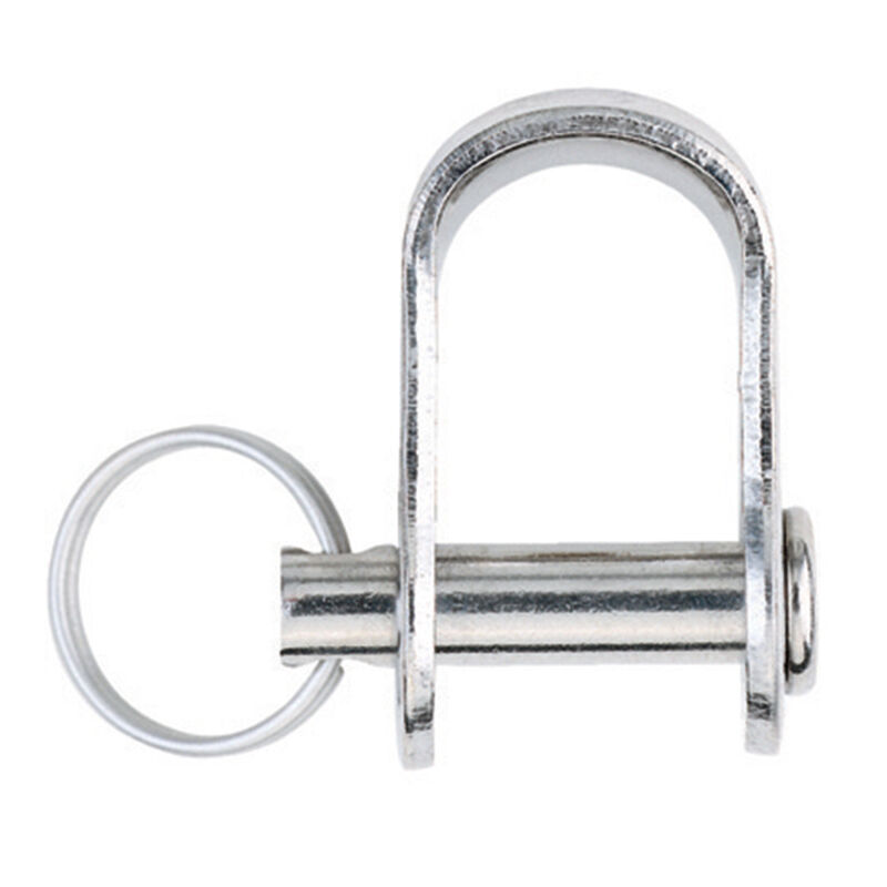 Small Stainless-Steel Stamped Shackle, 3/16" Pin Dia., 1250lb. Max. Working Load, 2500lb. Breaking Load image number null
