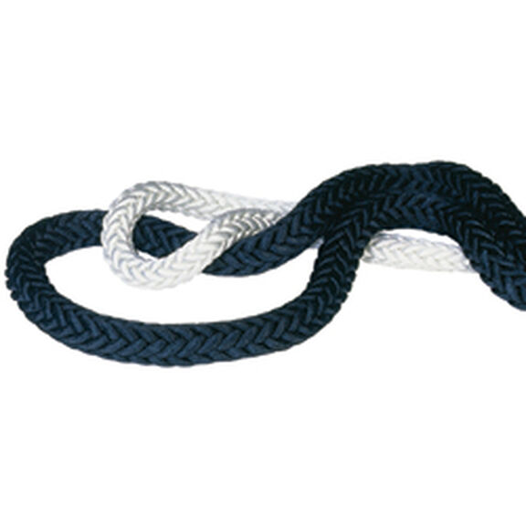 3/4" x 25' Prespliced Mega Braid Dock Line, White image number 0