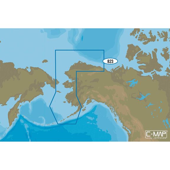 NA-M823 Bristol to Demarcation Bay Bathymetric Chart C-Card image number 0