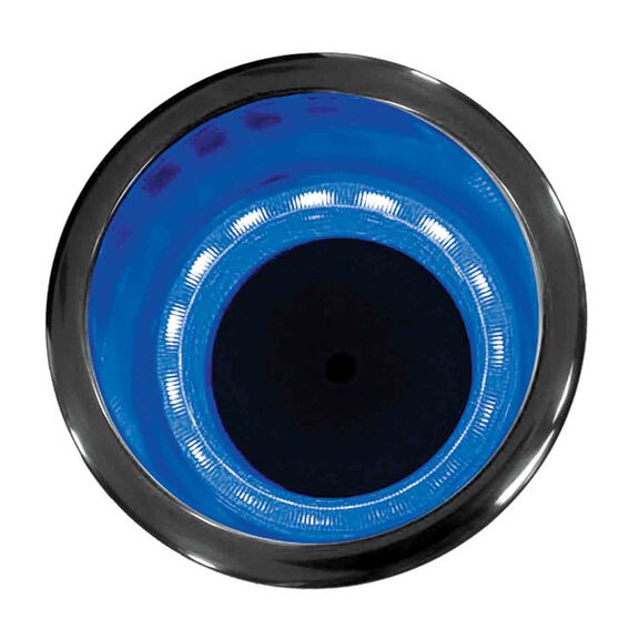 LED Cup Holder - Stainless Steel 4" Blue, No-Step image number 0