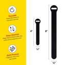 4" & 8" Self-Gripping Cable Ties, Assorted Colors, 20-Pack image number 1