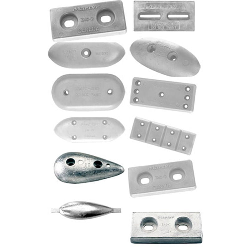 Martyr Aluminum Hull Anode - Teardrop, 5 1/4"L x 2"W x 1" thickness (B) | For Boats | by West Marine