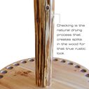 Rustic Wood 30 Fishing Rod Spinning Storage Rack image number 1