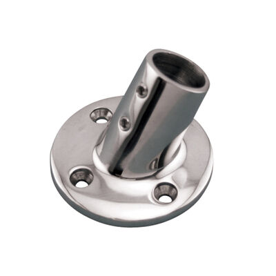 Round Rail Base, 1", 60 Degrees, 316 Stainless Steel