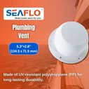 SEAFLO Plumbing Vent DC Exhaust Fan Vent Cap image number 3