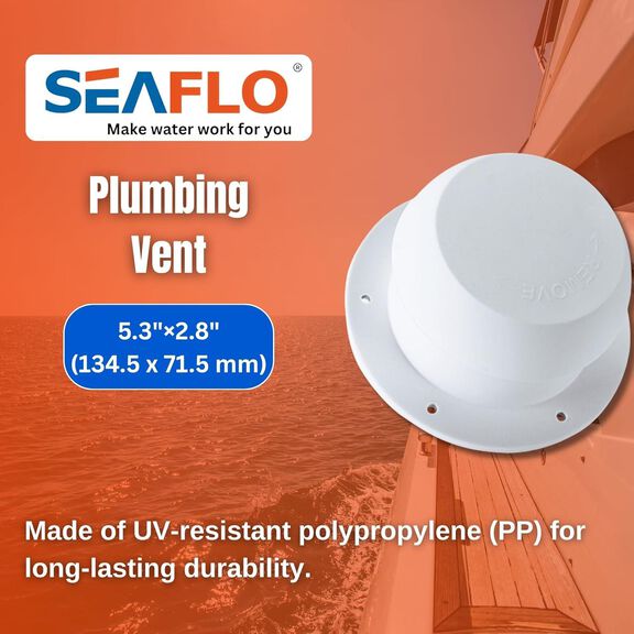 SEAFLO Plumbing Vent DC Exhaust Fan Vent Cap image number 3