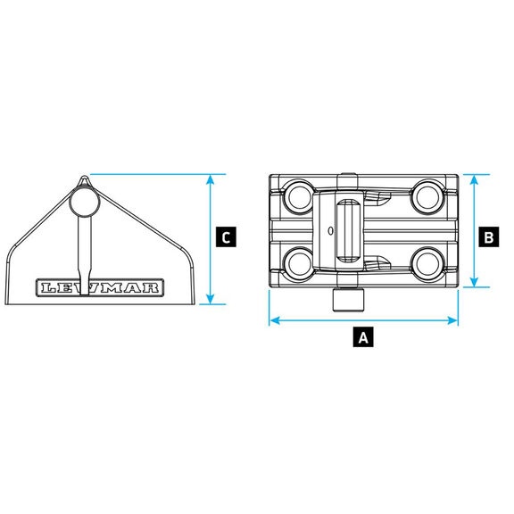 Lewmar Levered Chain Stopper - for 9/16 in (14.0 mm) Chain image number 1