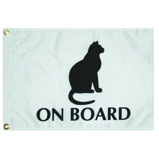Flag - 'Cat on Board', 12" x 18"