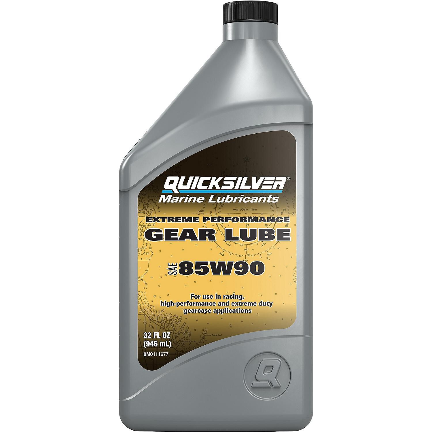 QUICKSILVER Quicksilver 85W-90 Extreme Performance Gear Lube, 1 Qt.