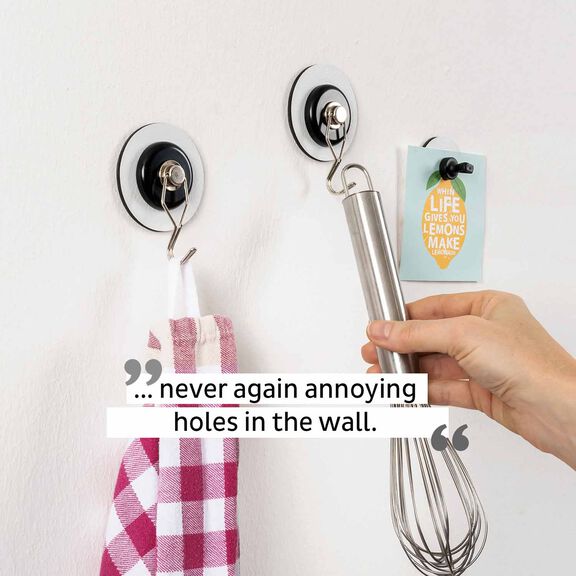 Magnetic Hook "THE ONE" includes Metal-Nano-Gel-Pad, White image number 1