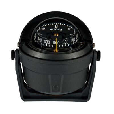 Bracket-Mount Voyager Compass, CombiDamp Dial, Black