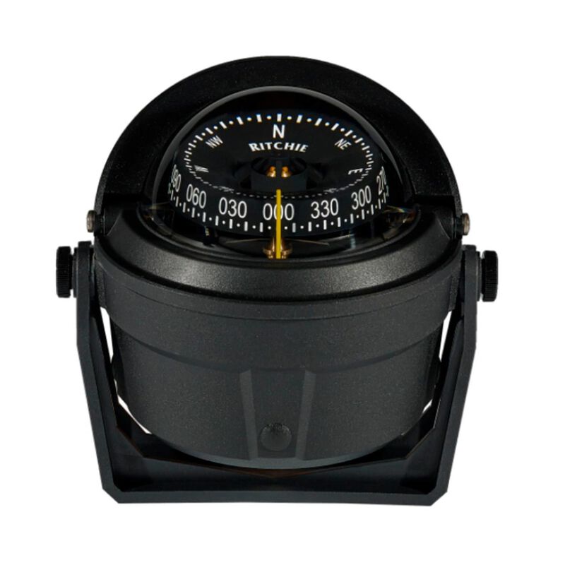 Bracket-Mount Voyager Compass, CombiDamp Dial, Black image number 0