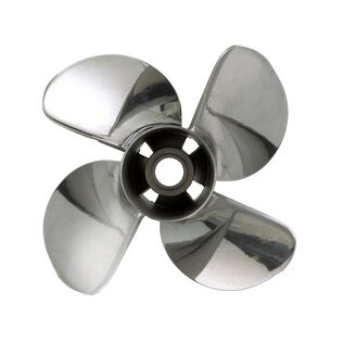 Quicksilver Q4 14.6" Diameter X 17" Pitch, 4-Blade Stainless Steel Propeller, Right Hand Rotation