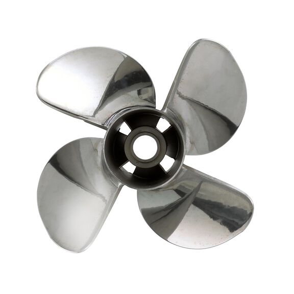 Quicksilver Q4 14.6" Diameter X 17" Pitch, 4-Blade Stainless Steel Propeller, Right Hand Rotation image number 0