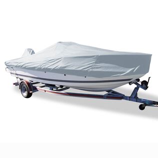 19'6" Styled-to-Fit Boat Cover for V-Hull Center Console Fishing Boats with High Bow Rails