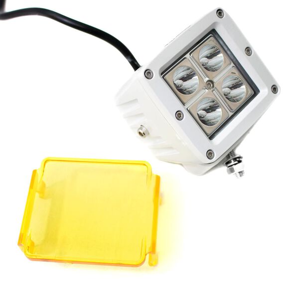 3" x 3" Cube LED Spotlight with Amber Cover image number 0