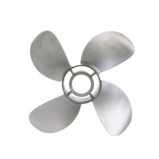 QS3321S Bravo Three 16" diameter X 20" pitch, 4-Blade Stainless Steel Propeller, Left Hand Rotation, Matte Finish