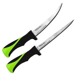 Inshore Titanium Fillet Set, 7" Curved Fillet Knife with Sheath, 8" Straight Fillet Knife with Sheath