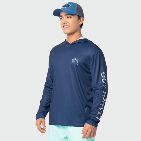 Men's Gradient Bills Eco Coast Sun Protection Hooded Shirt image number 1