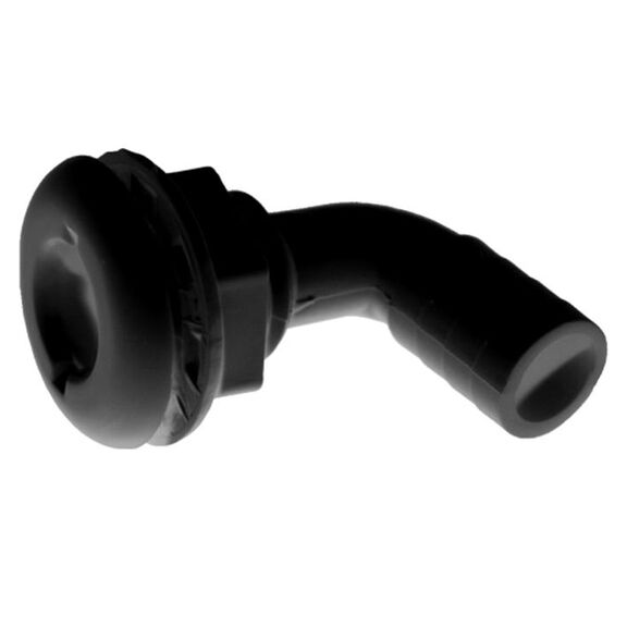 3/4" 90&deg; Thru-Hull Fitting, Black image number 0
