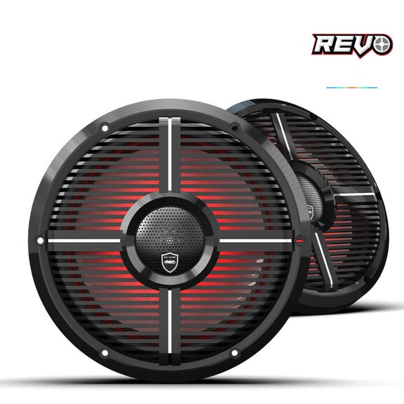 Wet Sounds REVO CX-10 XW-B S2 10-inch High Output Component Style Coaxial Speakers with XW-Black RGB Grilles image number 0