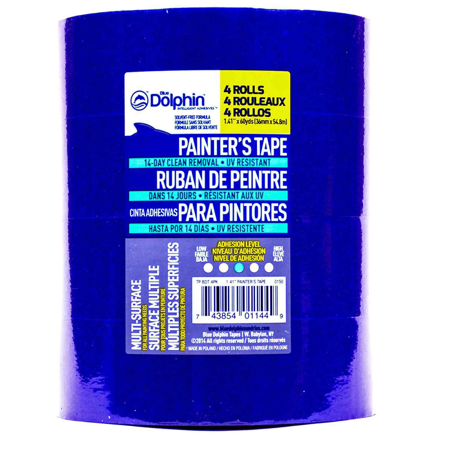 1 1/2" Blue Painter's Tape, 4-Pack