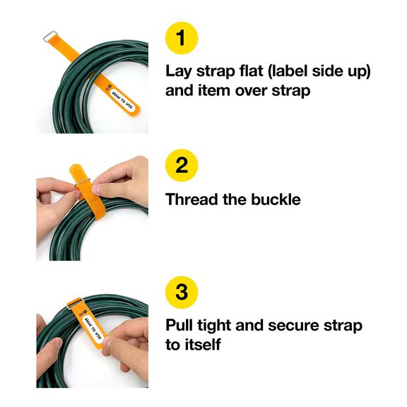 8" Storage Cinch Straps, 9-Pack, Orange image number 6