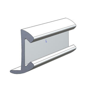 Aluminum Rub Rail 1 1/8"H x 5/8"W x 12'L, #8 Screws